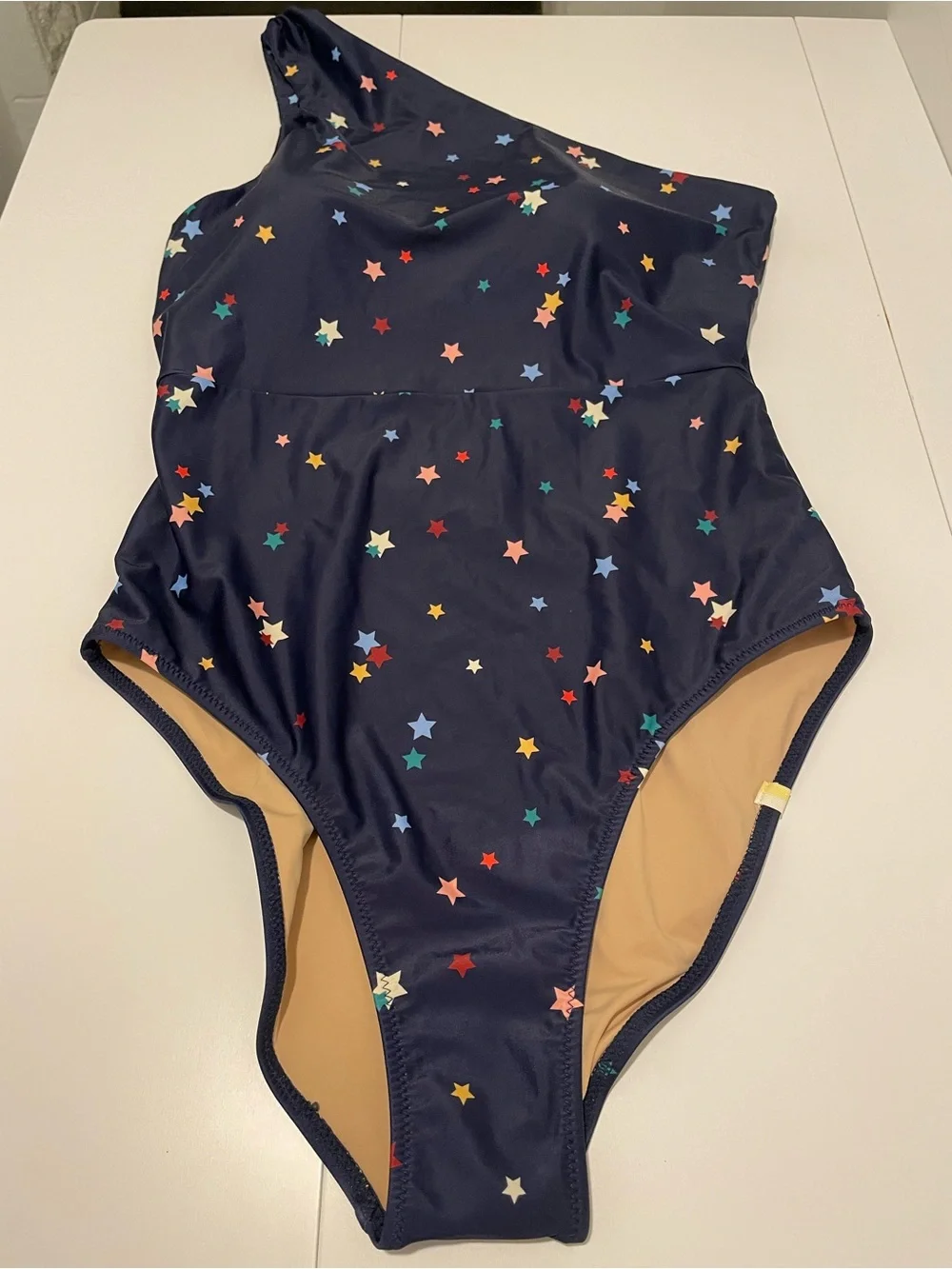 Summersalt Brand Women's 10 The Sidestroke One Piece Swimsuit Navy Star Print